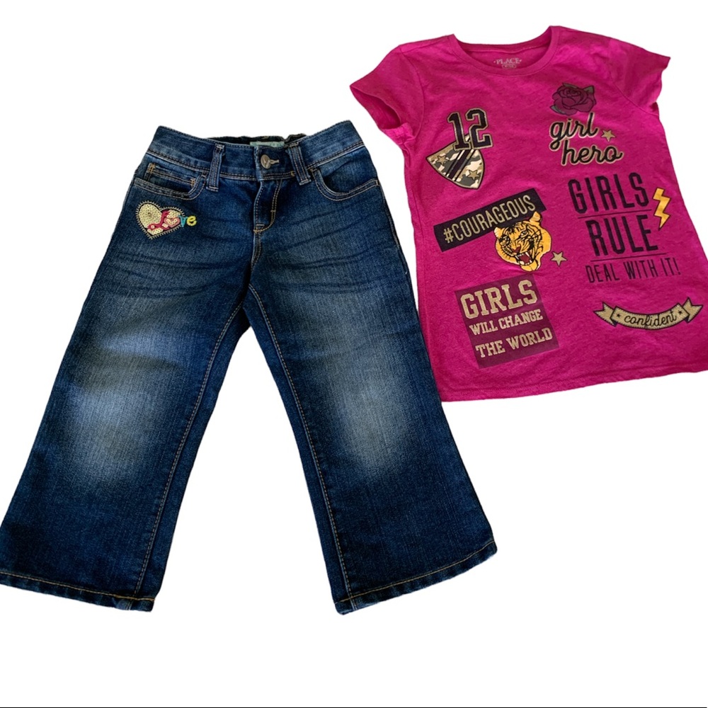 Girls Bundle capri  and tee shirt